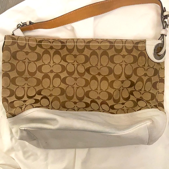 Coach canvas and leather tote (medium) - Picture 2 of 5